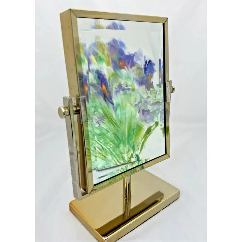 West Emory Two Sided Gold 6 X 8.25” Vanity Mirror
